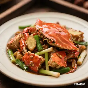 Rak sa mladim lukom i djumbirom | 葱姜炒蟹