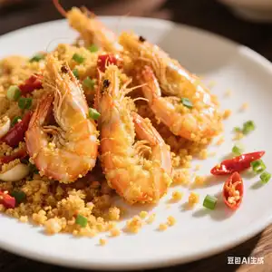 Skampi Bifengtang sa belim lukom | 避风塘炒虾